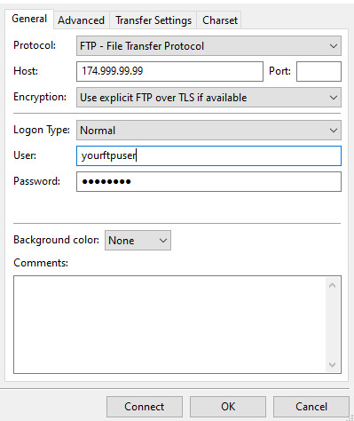 Filezilla Settings